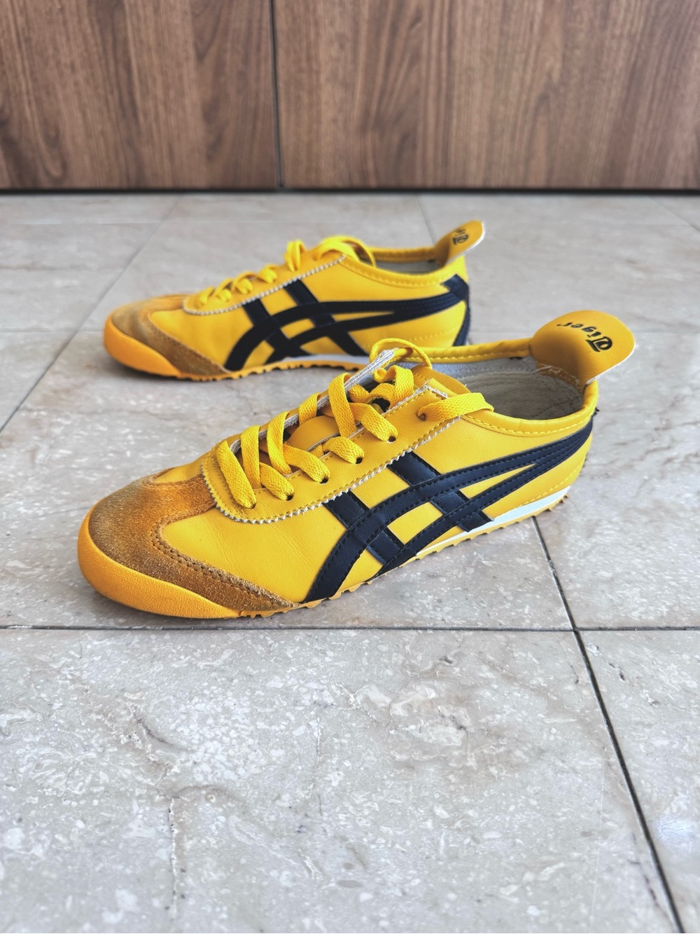 Onitsuka Tiger Yellow Mexico 66 Style Sneakers - Picture 2 of 5